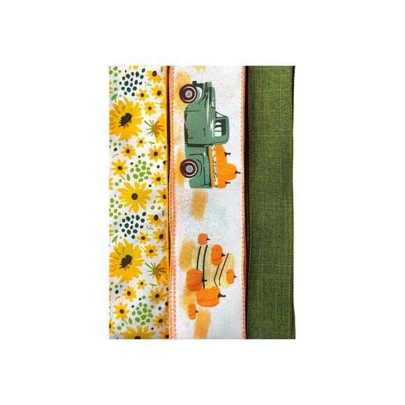 Red Truck Fall Wreath Kit "Welcome Autumn" Acorn Sign Pumpkin, Truck, Sunflower - Picture 5 of 5